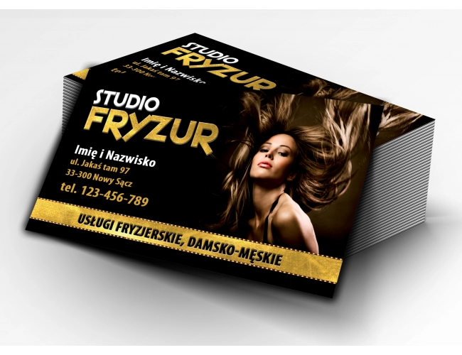 Wizytówki dla firmy fryzjerskiej w1